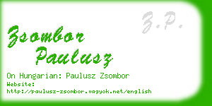 zsombor paulusz business card
